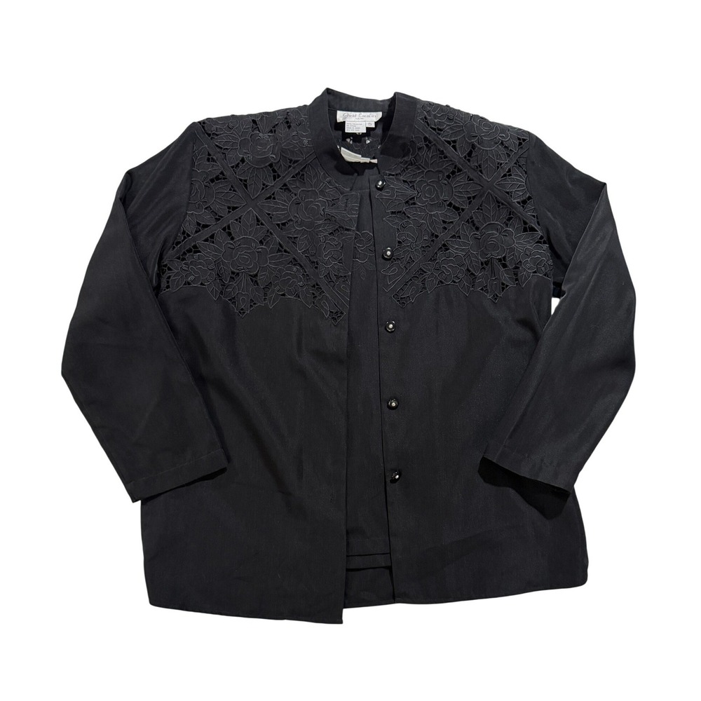 Great Cavalier Black Embroidered Jacket & Top Set Size Small